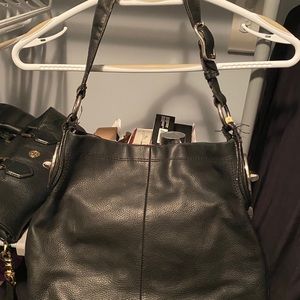 Coach all leather Hand bag